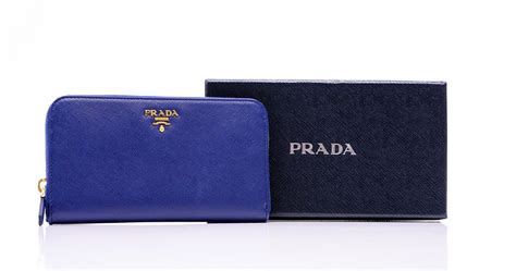 prada leather wallet gold bar|Prada wallet outlet.